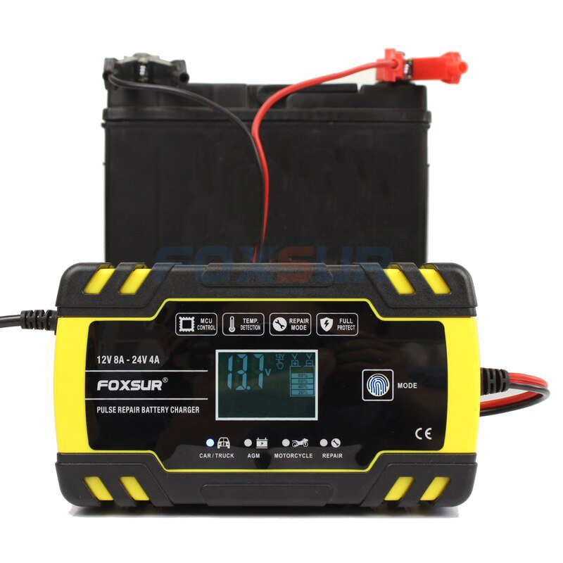 並行輸入品】 FOXSUR 12V 24V オートバイ ゴルフ カーバッテリー充電器