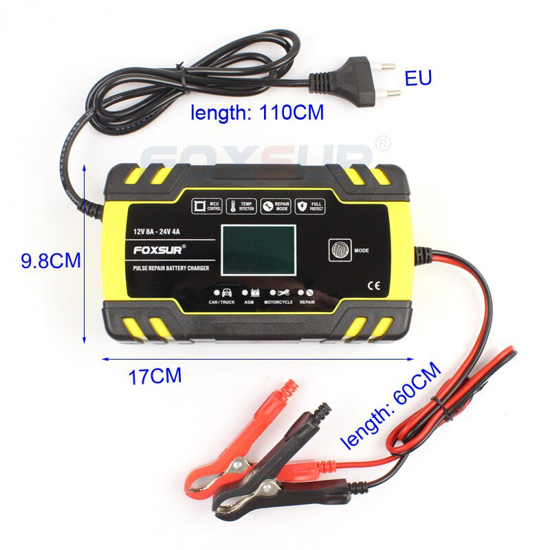 並行輸入品】 FOXSUR 12V 24V オートバイ ゴルフ カーバッテリー充電器