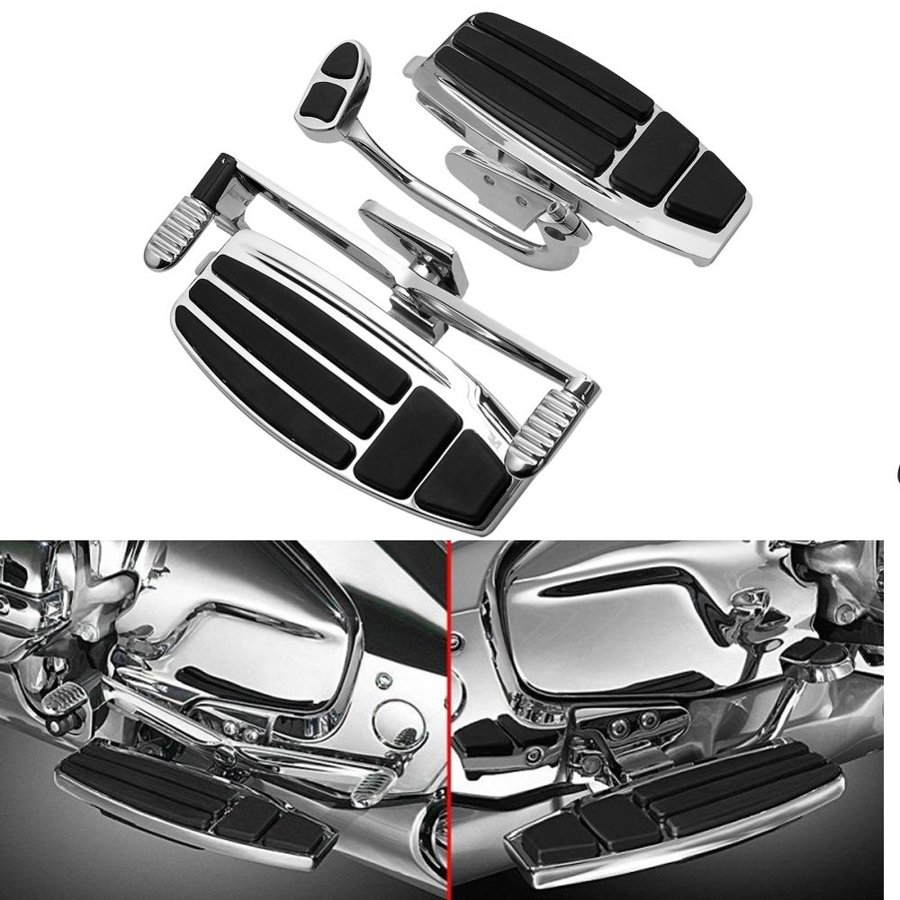 【並行輸入品】 ホンダゴールドウイング gl1800 & f6b01-17 ヴァルキリー14-15 クローム オートバイ ドライバーフットボードキット_1