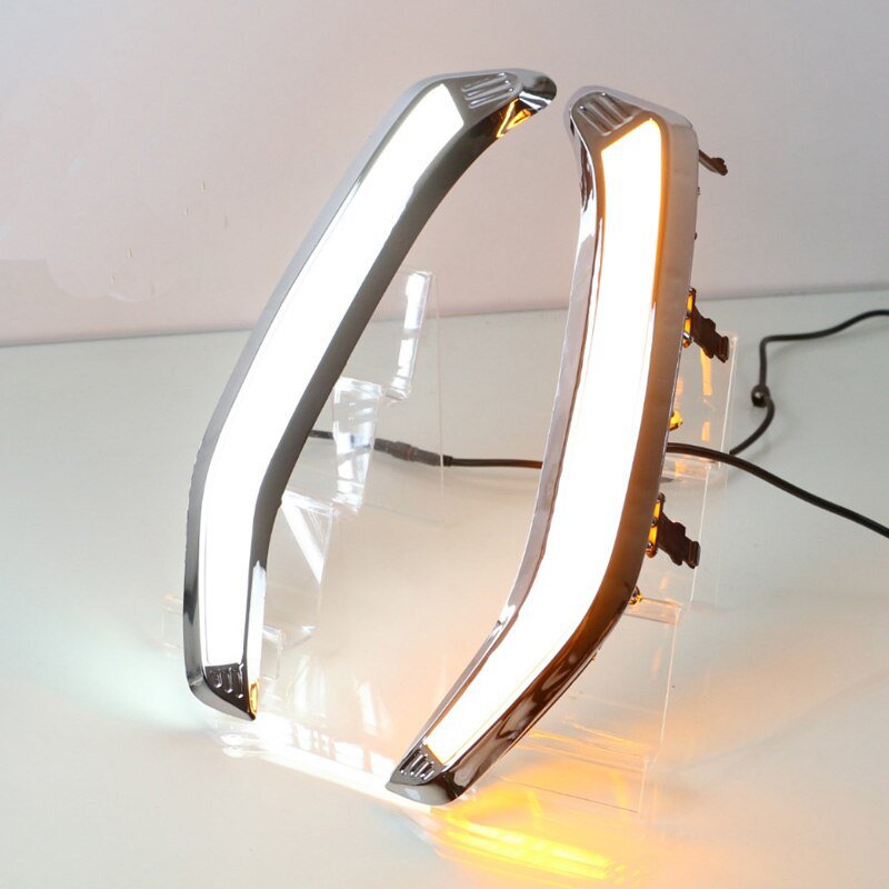 【並行輸入品】 車 led 日中走行 ライト スバルフォレスター2013 2014 2015 - 2018 12v 自動 drl 黄色 ウインカー デイライツ フォグランプ