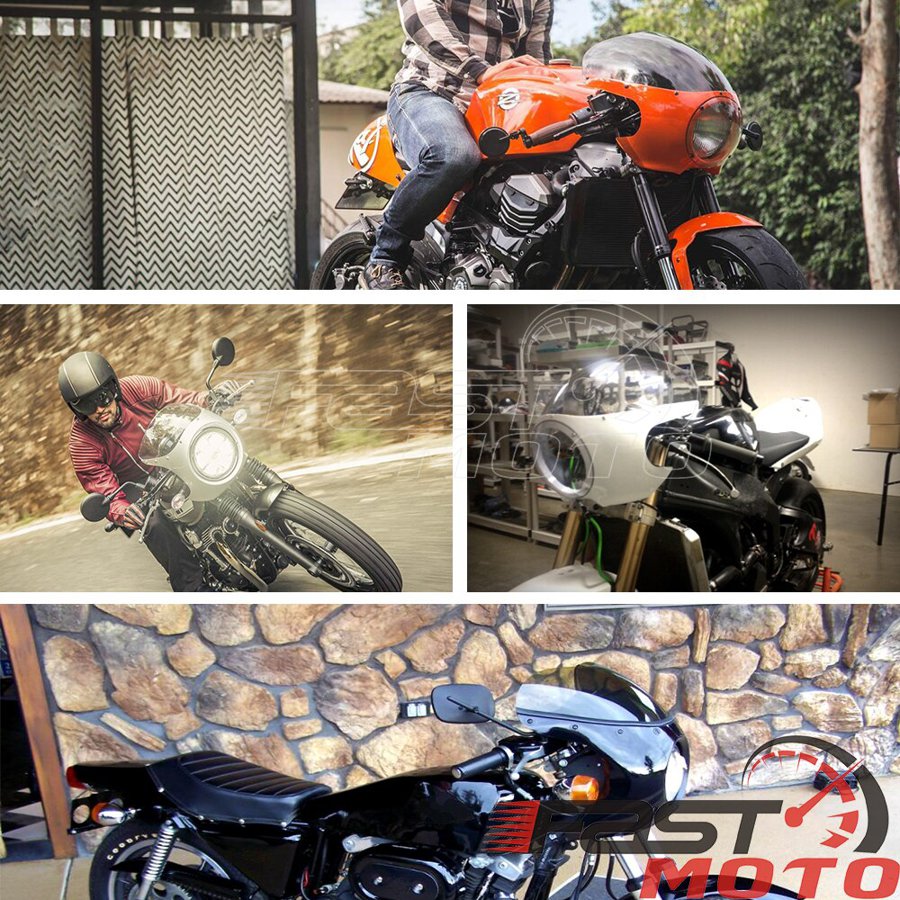 【並行輸入品】 カフェレーサー ヘッドライト フェアリング ウインドスクリーン ハーレースポーツスター 883 1200 xl dyna_11