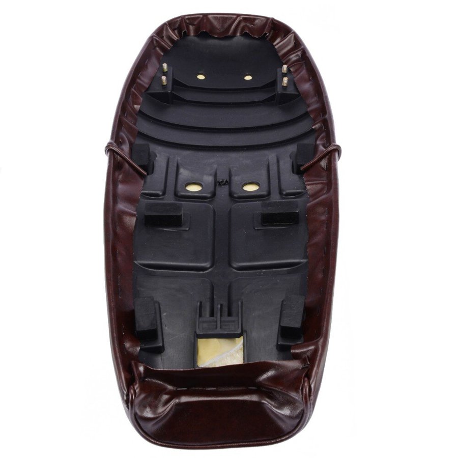 【並行輸入品】 ブラウン オートバイ カフェレーサー シート カスタム ヴィンテージ ハンプサドルフラットパン レトロシート 汎用 デザイン_4