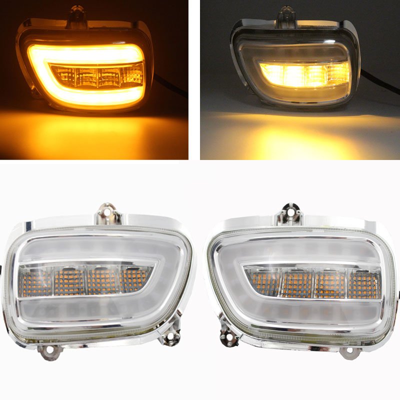 【並行輸入品】 ホンダ オートバイ led フロント ウインカー ゴールドウイング gl1800 f6b 2001-2017 透明 スモーク_3