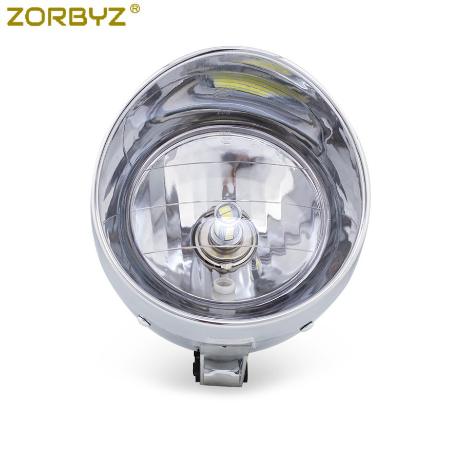 【並行輸入品】 オートバイ ヘッドライト led クローム ブレット ホンダ スティード シャドウ ヤマハ カスタム 6.5インチの画像