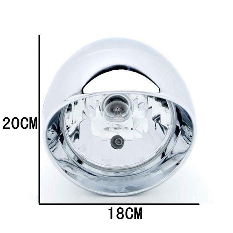 【並行輸入品】 オートバイ ヘッドライト LEDライト ホンダ アイアン 400 600 ヤマハ スズキ カワサキ ハイビーム カスタム クロームの画像