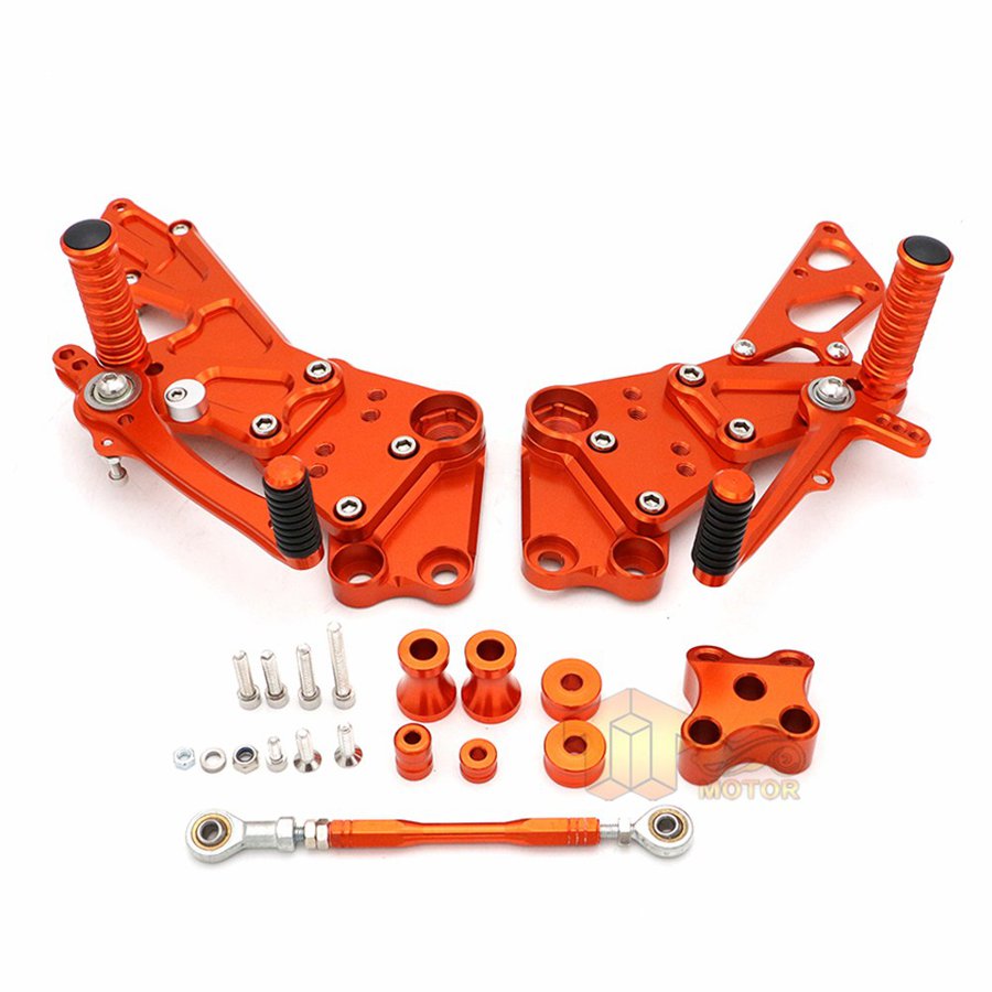 【並行輸入品】 Ktm フットレスト フットレストペグ リアセット duke 125 200 390 2011 2012 2013 2014 2015 調整可能 ライダーの画像
