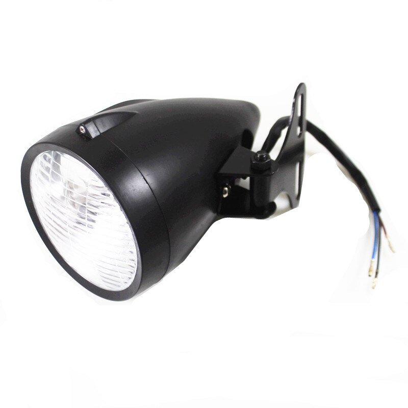 【並行輸入品】 オートバイ ヘッドライトランプ 12v H4 弾丸 w ブラケットマウント ホンダ ヤマハ カワサキ スズキ チョッパー ボバー カスタムの画像