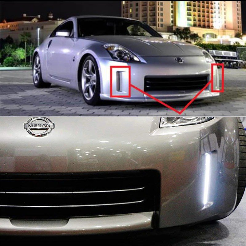 【並行輸入品】 nissan デイタイムランニングライト ウィンカー スイッチバックLED 白 バースイッチバック 2006-2009 350z lci