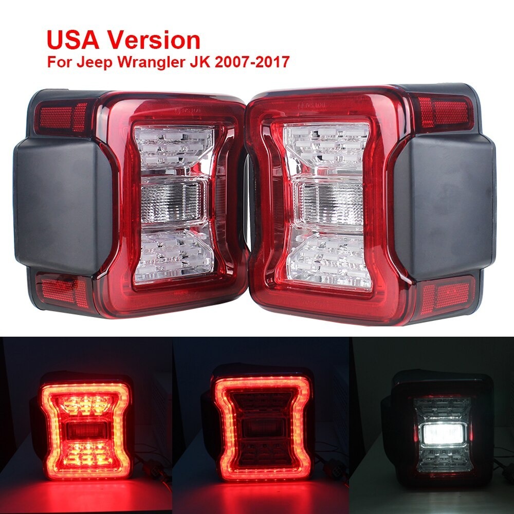 ジープラングラー JK 2007-17 LEDテールランプ日本仕様　テールライト 車のledテールライトアセンブリのジープラングラーjk 2007-2017