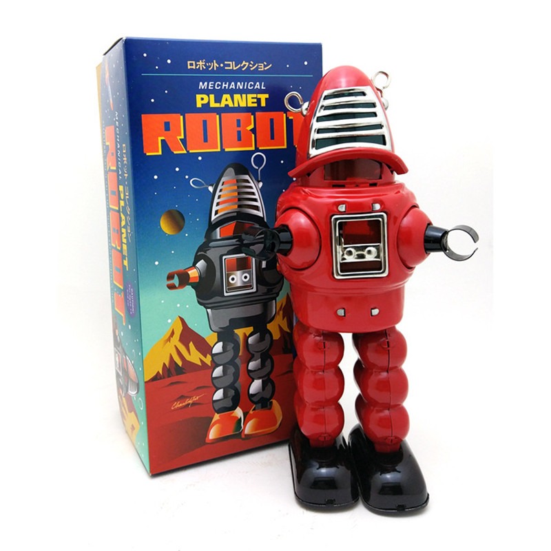 コレクションに◎ロボット ブリキ 惑星人 レッド ヴィンテージ クラシック レトロ 憧れ 大人の趣味 おもちゃ プレゼント 古典的｜yko-storeyk｜04