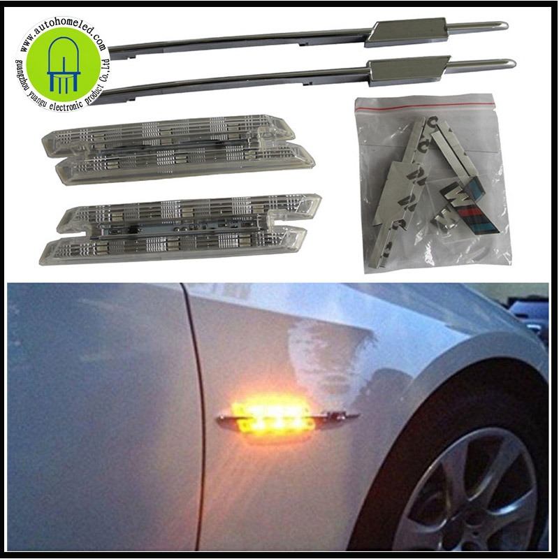 BMW E82 E88 E81 E87 E60 E61 E90 E91 E92 E93 サイド ウィンカー マーカー ターン シグナル LED 左右 Mタイプ ブラック スモーク｜yko-storeyk｜02