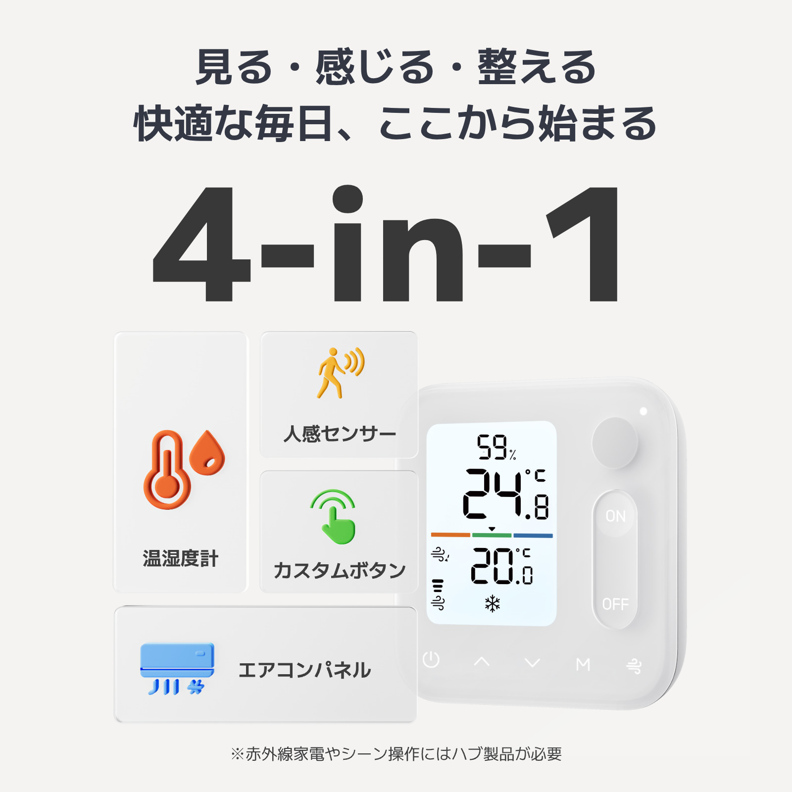 SwitchBot 温湿度管理パネル 配線不要...の詳細画像2