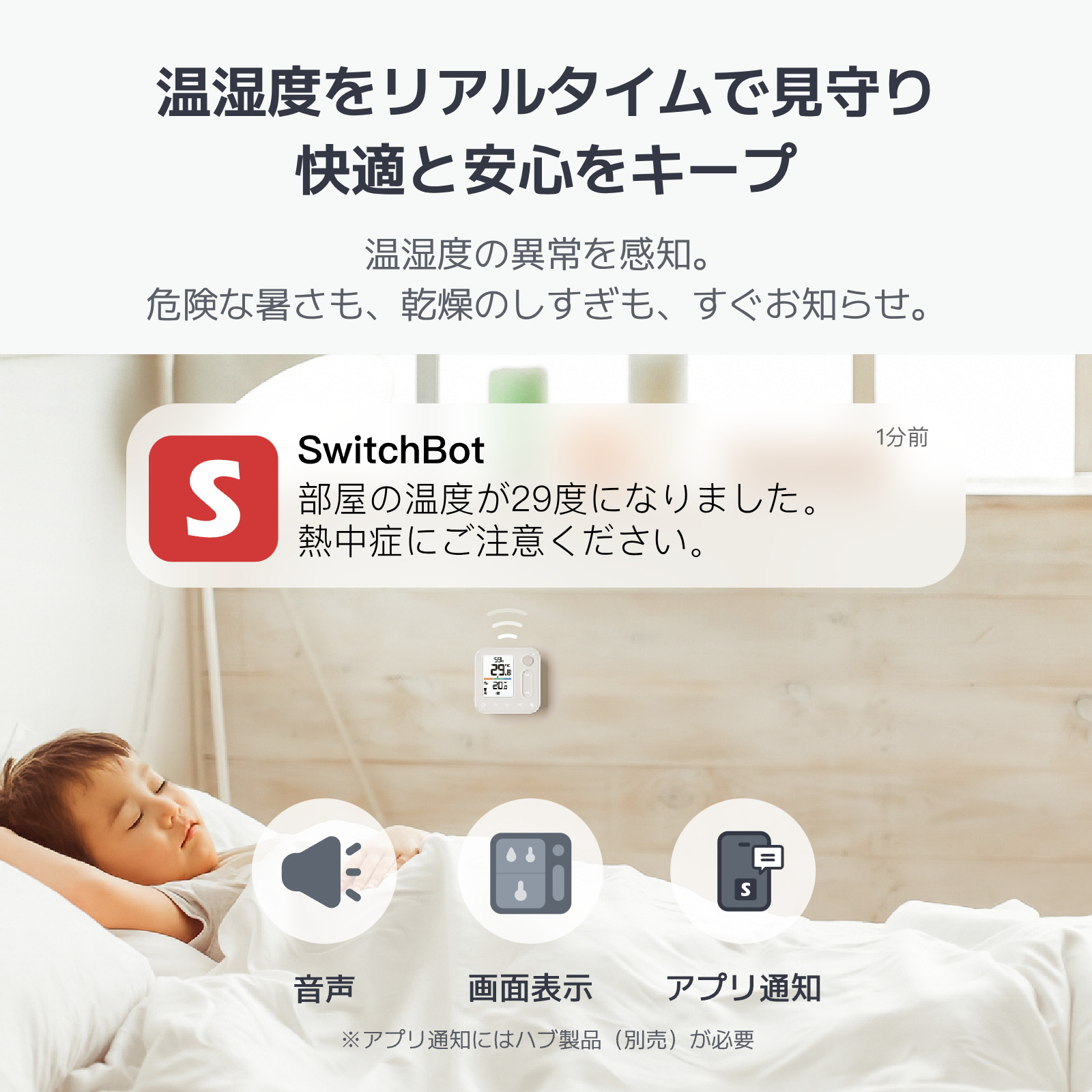 SwitchBot 温湿度管理パネル 配線不要...の詳細画像5