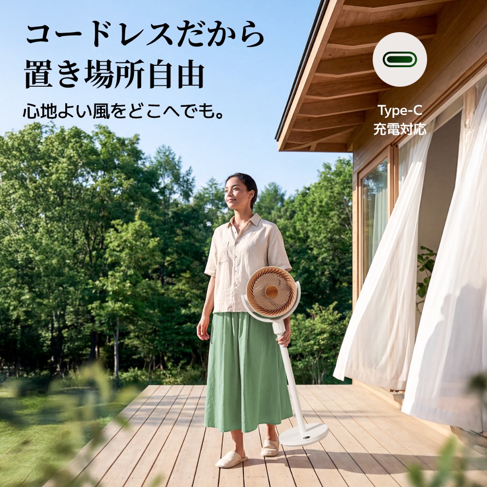 SwitchBot スマートサーキュレーター 扇風機 DCモーター 静音 3D首振り