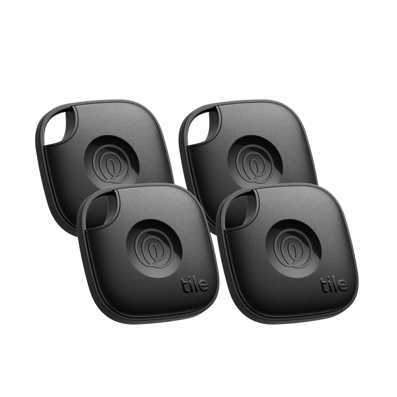 Tile Mate(2022)ブラック 4個 電池交換不可(最大約3年) Tile（タイル） スマートタグ Life360 Tile Mate ブラック 4個パック