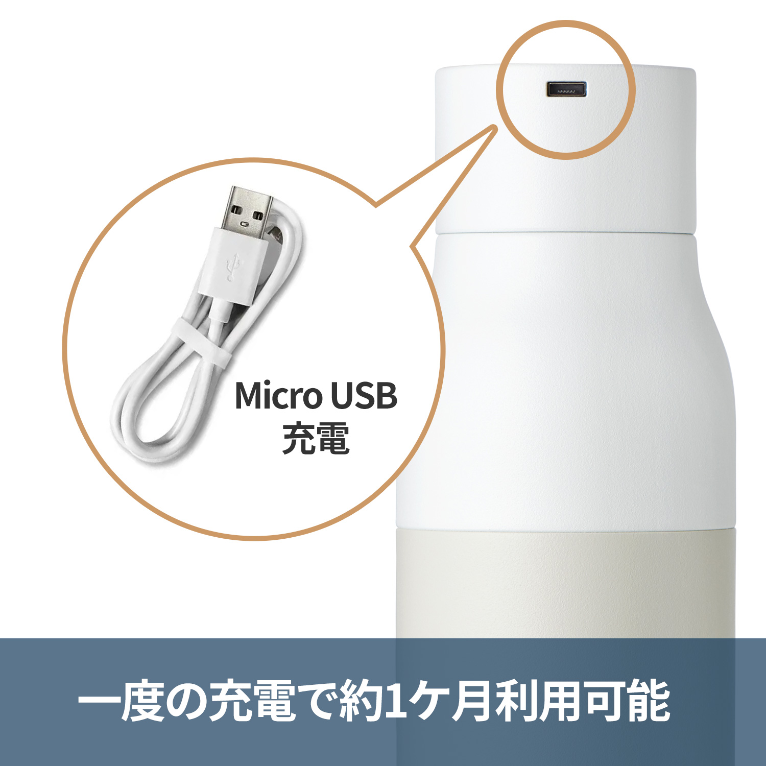 LARQ ラーク Bottle PureVis ボトル ピュアビス 500ml UV除菌機能付き