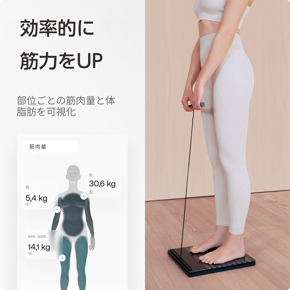 Withings Withings Body Segment Black スマート体重計 BMI 血管年齢
