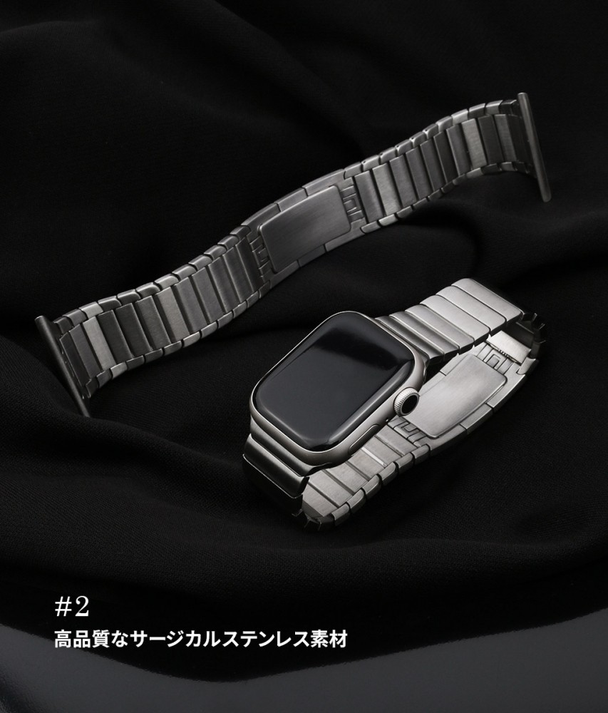 WEARPLANET ウェアプラネット プレミアムメタルバンド for Apple Watch 41/40/38mm ブラック :  4570047571383 : ソフトバンクセレクション - 通販 - Yahoo!ショッピング