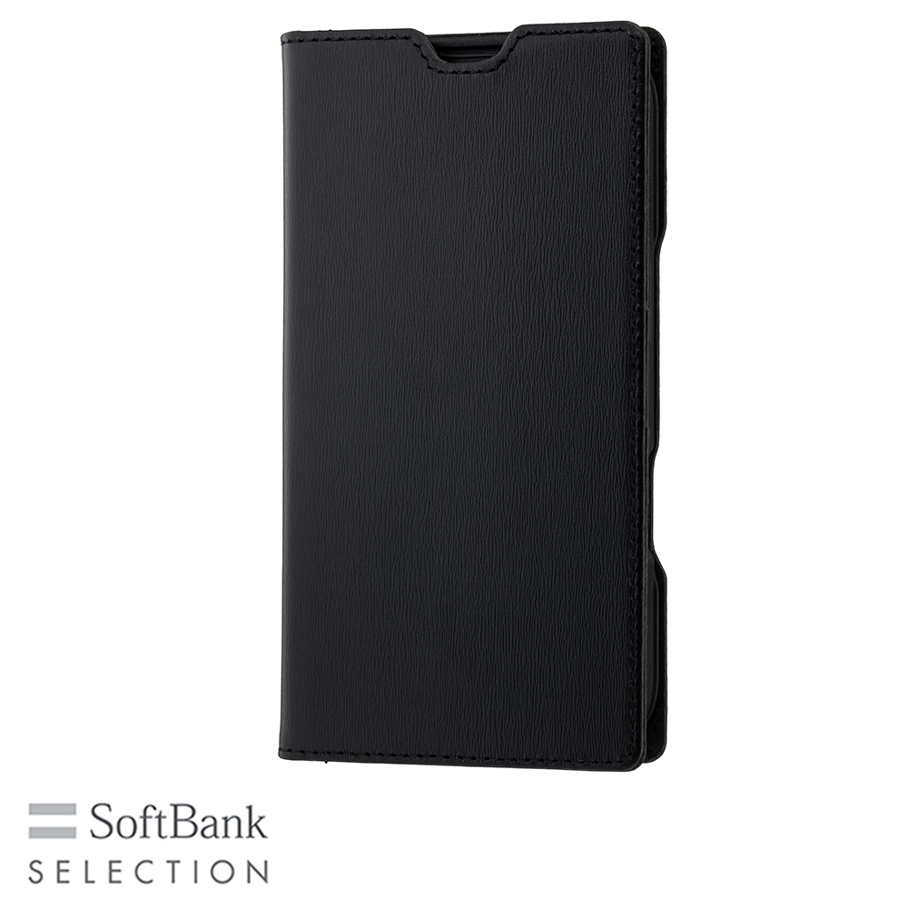 SoftBank SELECTION Leather Flip for iPhnoe 16 Pro ブラック 手帳型 カードポケット 本革 SB-I020-FPLS/BK | SoftBank SELECTION