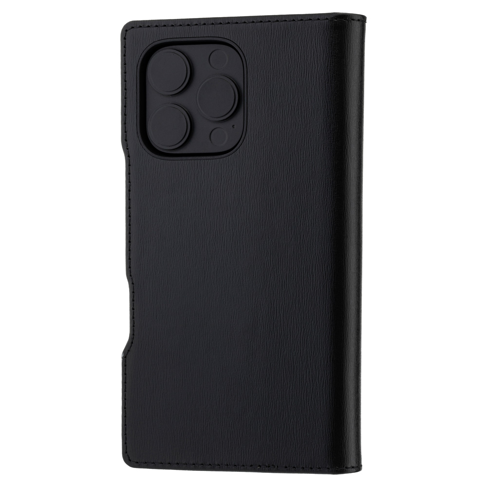 SoftBank SELECTION Leather Flip for iPhnoe 16 Pro ブラック 手帳型 カードポケット 本革 SB-I020-FPLS/BK | SoftBank SELECTION | 03