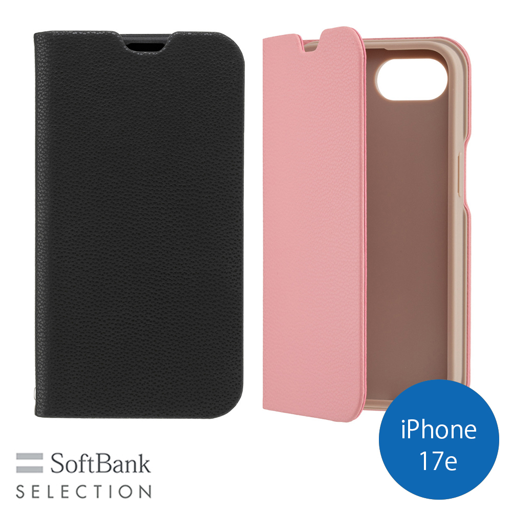 SoftBank SELECTION �ϏՌ� �R�E�C���X �R�� Stand Flip for iPhone 17e / iPhone 16e �u���b�N �s���N