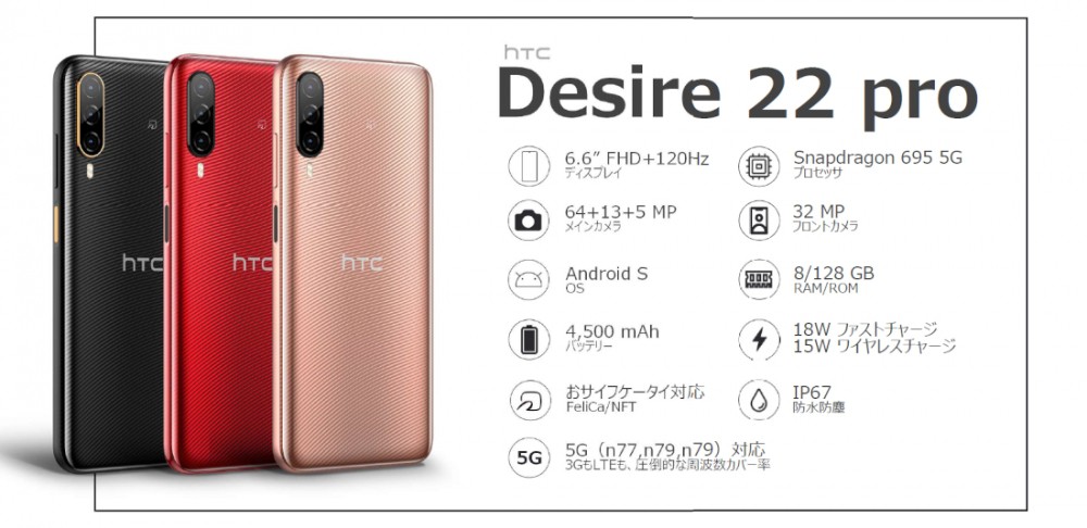 HTC Desire 22 pro : 4580226631739 : ソフトバンク・Y!mobile