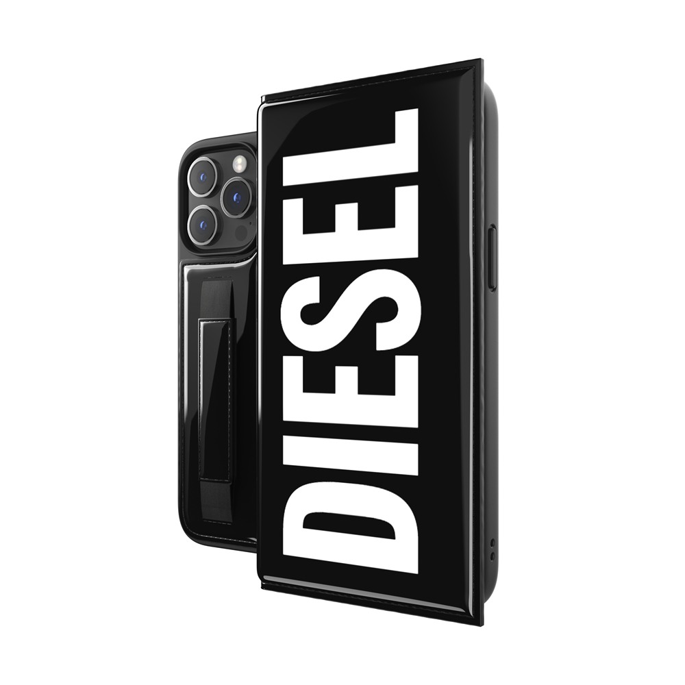 スマホケース 携帯ケース iphone14ProMax ケース DIESEL ディーゼル ブラック 手帳型 Wallet Case FW22  アイフォン アイホン 携帯カバー おしゃれ 可愛い