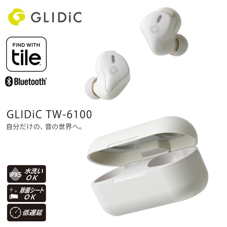 GLIDIC 完全ワイヤレスイヤホン TW-6100 BLACK - スマホアクセサリー