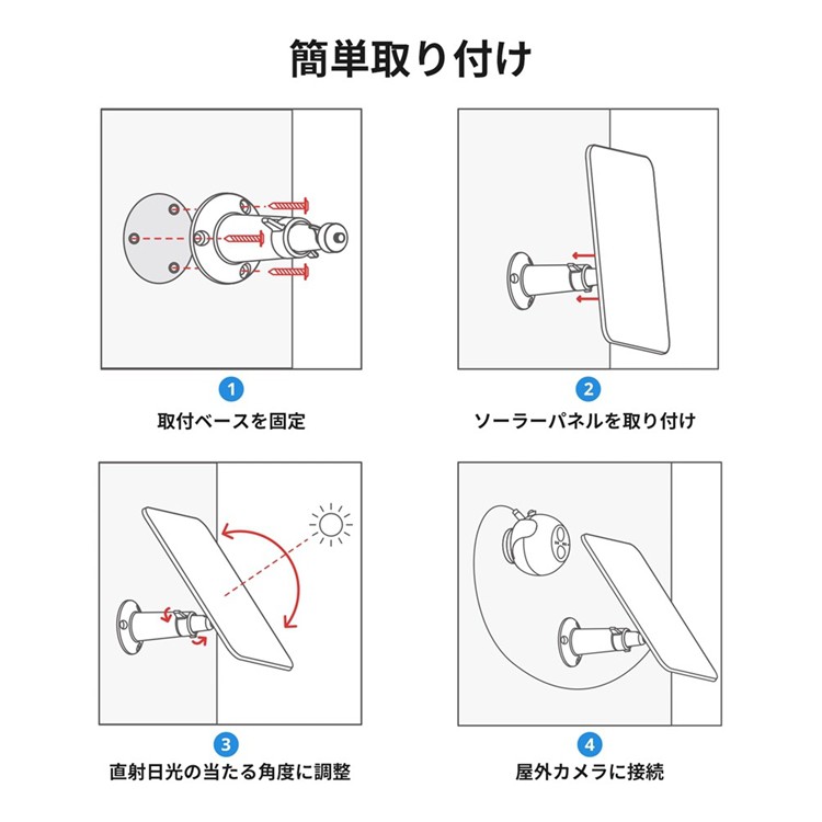 お得な2点セット】SwitchBot 屋外カメラ 3MP＋屋外カメラ専用ソーラー