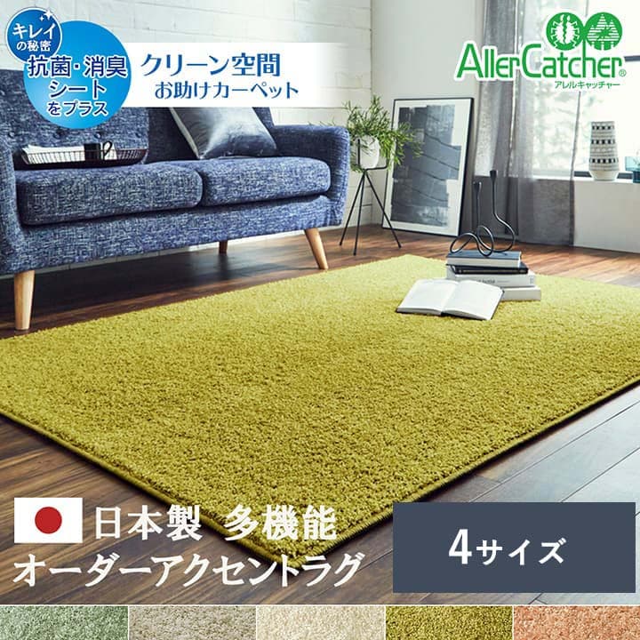 サンティエ カーペット 絨毯 ラグ 150×300cm 3畳 3帖 大判 大きい 長方形 平織 抗菌防臭 国産 日本製 シンプル 無地 ダニ対策 防ダニ 防炎 おしゃれ