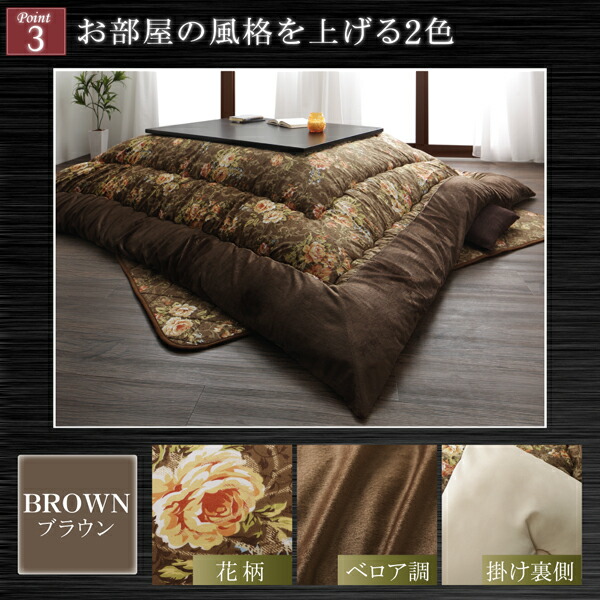 こたつ布団セット こちら(掛け布団と敷き布団2点です) 5尺長方形(90