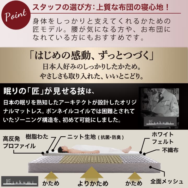 マットレス キング ベッドマットレス ボンネルコイル ポケットコイル