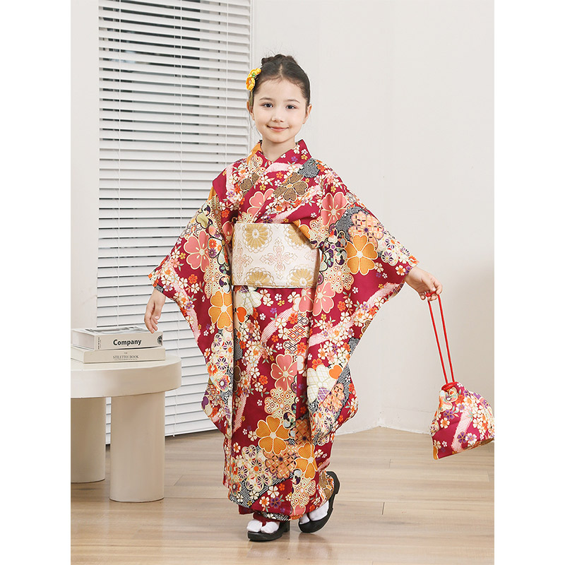 七五三 着物 753 女の子 着物セット 子ども用着物 着物ドレス 写真撮影