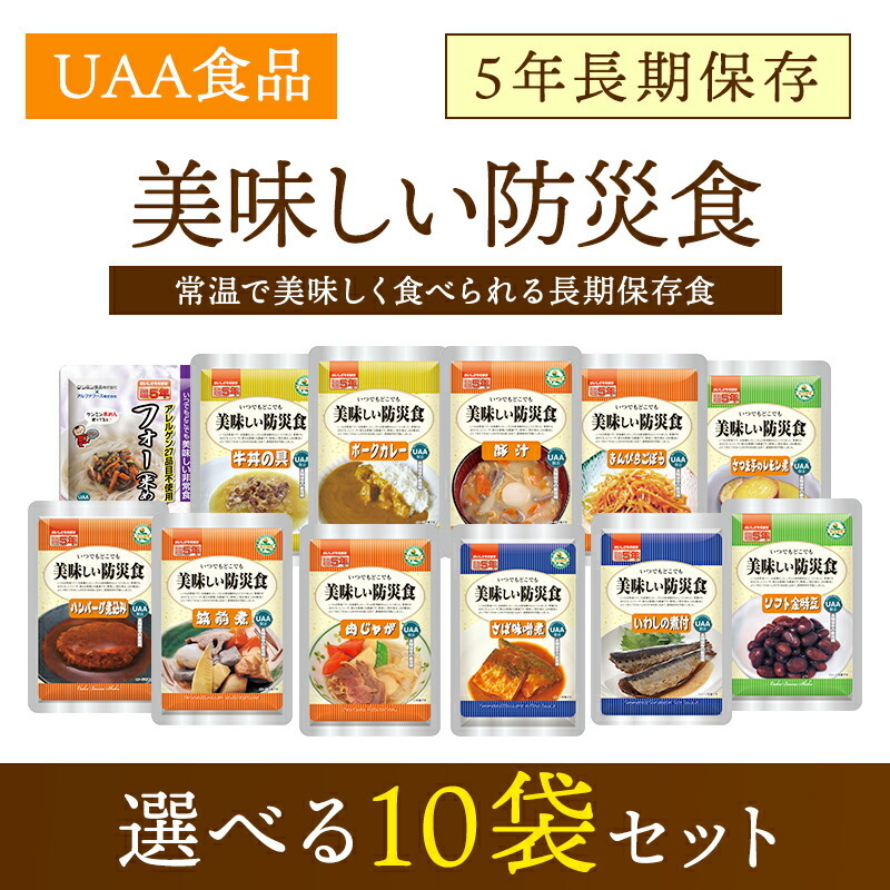 美味しい防災食 選べる 10食 3日分以上 アルファフーズ 非常食セット