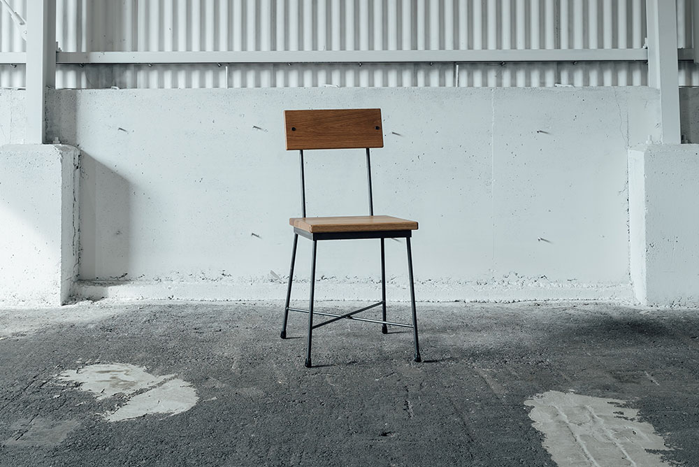 SIKAKU シカク SK CHAIR オーク ダイニングチェア スチール ブラウン