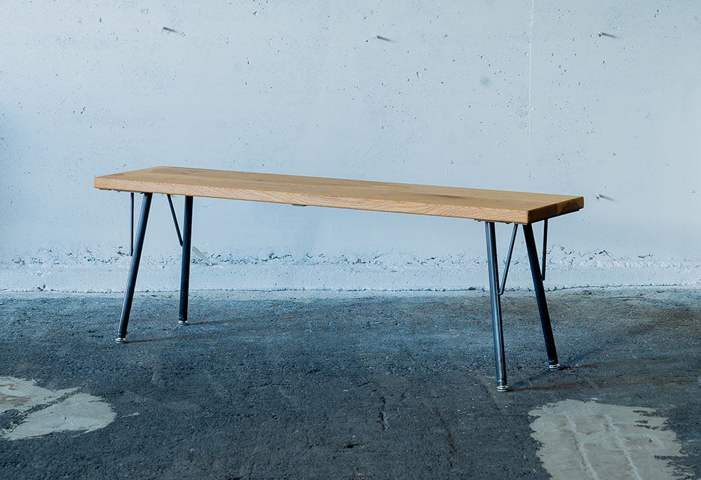 SIKAKU シカク SK BENCH 1200 オーク ベンチスツール スチール