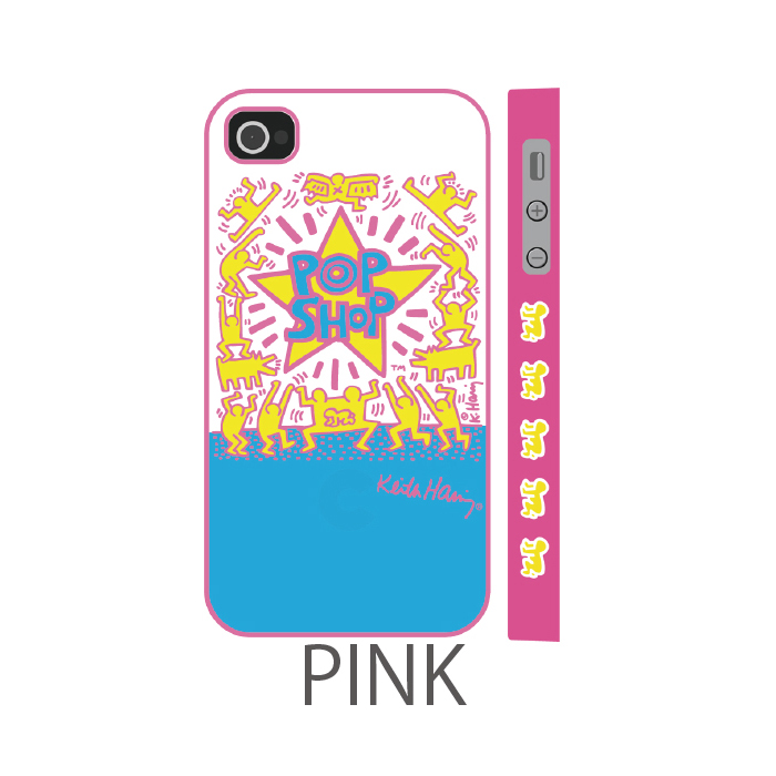Keith Haring Bezel Case for iPhone 4/4S - POP SHOP(972005-イエロー/グリーン/ピンク) ビビッドカラーにKeith Haringオリジナルアート iPhone4専用ケース在庫｜yo-ko｜02