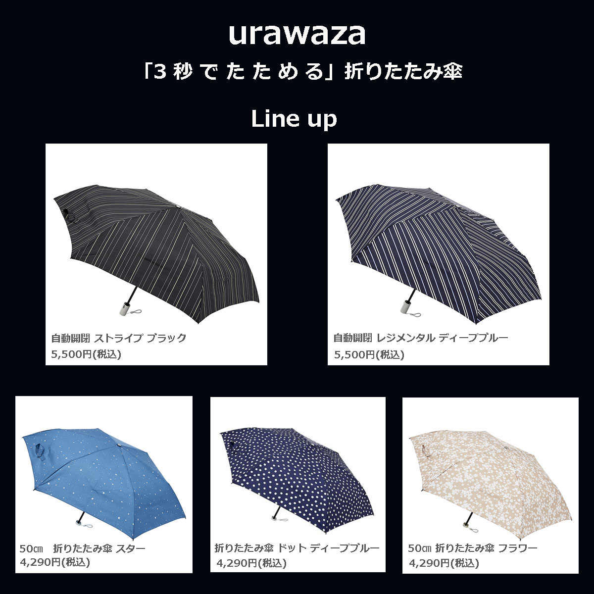 urawaza ウラワザ 50cm 折りたたみ傘 フラワー 晴雨兼用傘 女性 テフロン加工 小型 軽量 母の日 :5802:YO-KO  Yahoo!ショッピング店 - 通販 - Yahoo!ショッピング