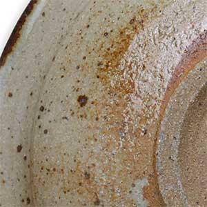 唐津焼：絵唐津沢瀉文様六寸五分皿・中村恵子《中皿・6.5寸・20.0cm