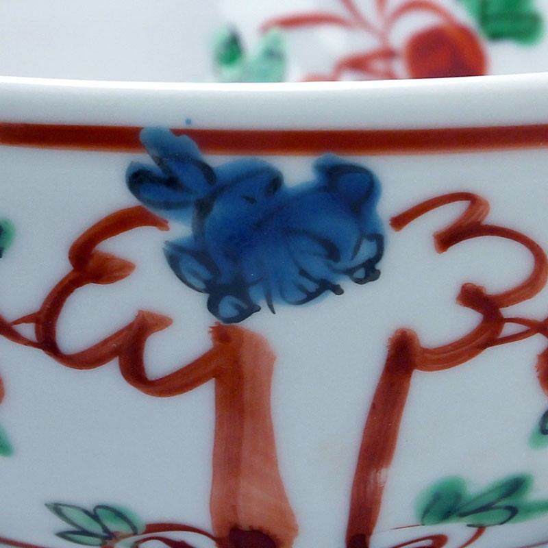 正木春蔵　菓子鉢　共箱　深鉢　魁　呉須赤絵　九谷　須田青華　手描き　茶席　茶道具 正木春蔵 菓子鉢 共箱 深鉢 魁 呉須赤絵 九谷 須田青華 手描き