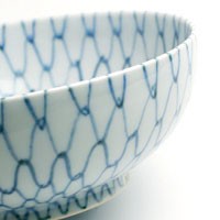 阪東晃司　染付網目中鉢　4客セット 染付網目中鉢・阪東晃司《小鉢・13.7cm》 : 和食器の愉しみ 工芸店よう
