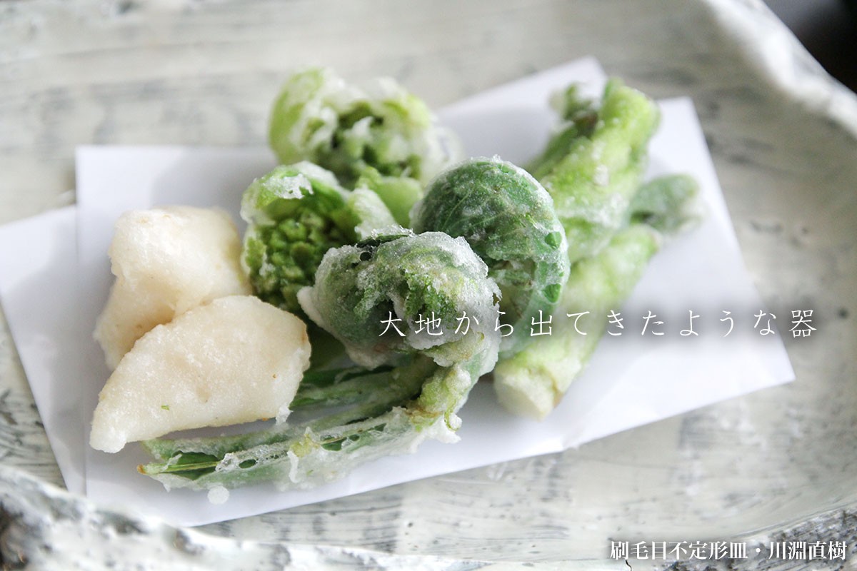 刷毛目不定形皿・A8316・川淵直樹 : 和食器の愉しみ 工芸店ようび