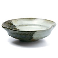 唐津焼：朝鮮唐津掛け分け皿・中村恵子《中皿・17.0cm》 : 和食器の