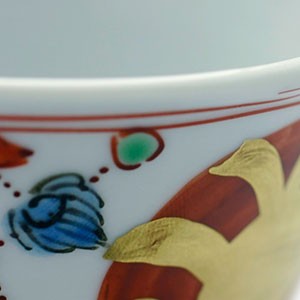 九谷焼：古赤絵金襴手瓔珞文汲出・正木春蔵《汲出・9.2cm》 : 和食器の