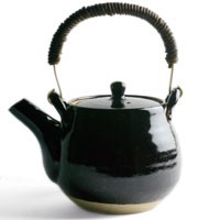 伊賀焼：つや黒土瓶・細・杉本寿樹《土瓶・600ml》 : 和食器の愉しみ