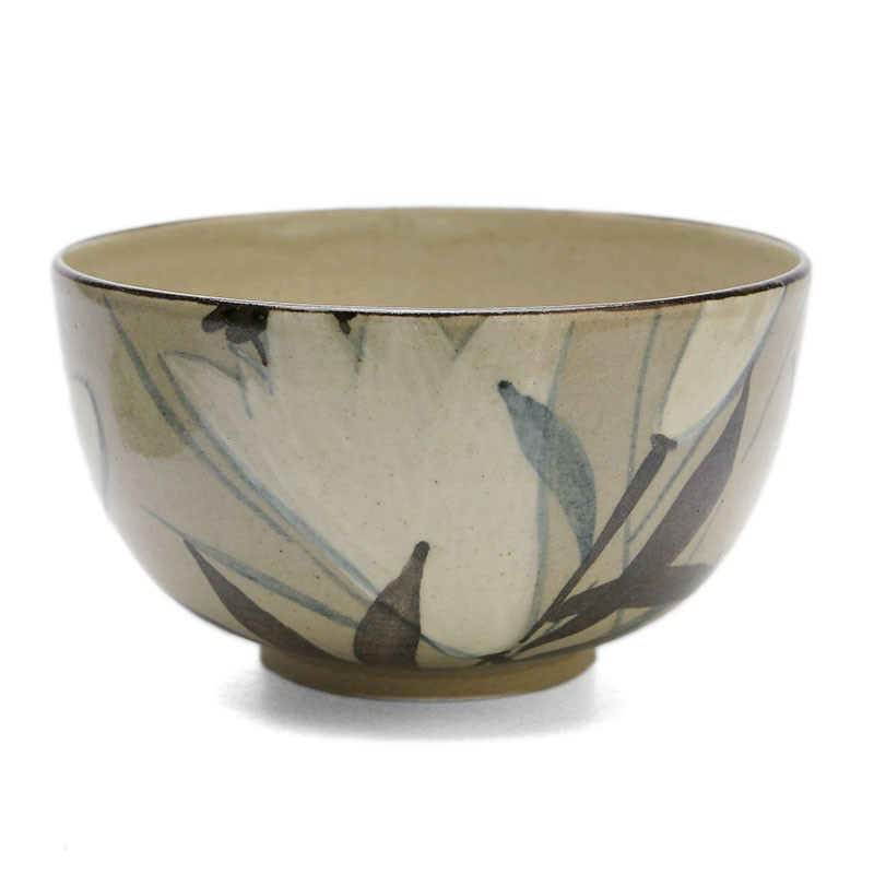 京焼・乾山写ゆり文蓋向付・伏原博之《蓋物・小鉢・250ml・12.5cm