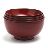 再入荷】【再入荷】朱四つ椀・奥田志郎 食器、グラス、カトラリー