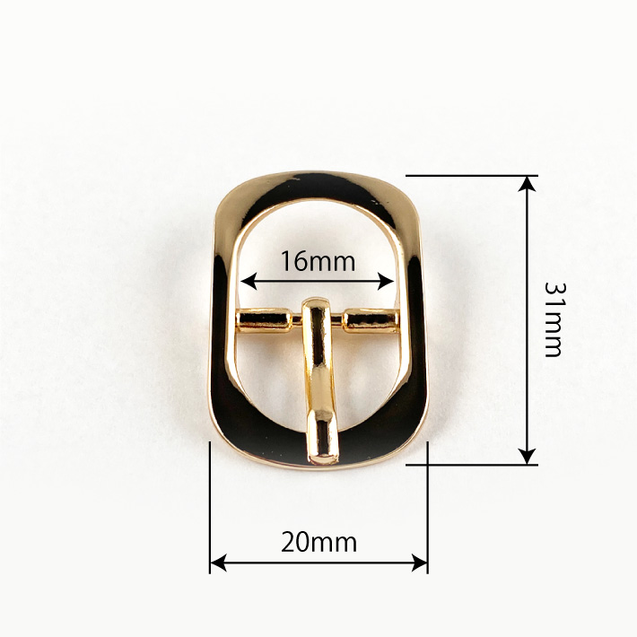 バックル 2個セット 紐通り幅16mm 日型 パーツ 金具 美錠（尾錠