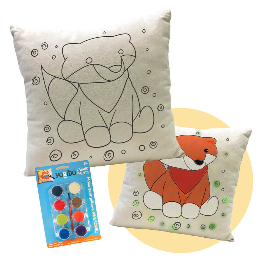 Yogibo Canvas Cushion Square & Paint Kit Set お絵かきクッション ぬり絵セット プレゼント ヨギボー