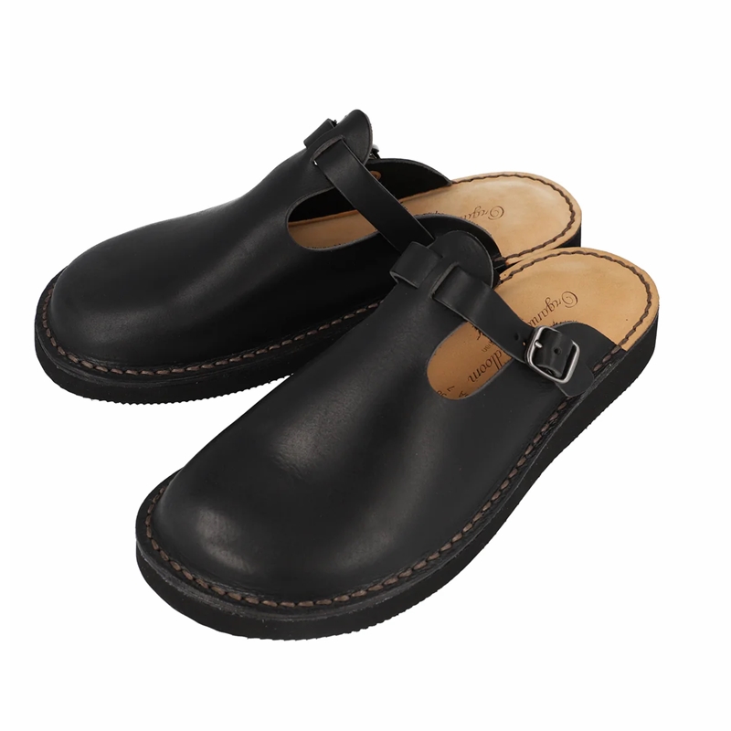 オーガニックハンドルーム GUDALUR black dark brown OIL LEATHER ...